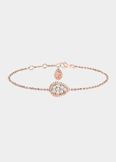 Boucheron Serpent Bohème Bracelet With Diamond Motif In 18k Pink Gold In 15 Rose Gold