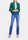 L'agence Brooke Double-breasted Crop Blazer In Clover Grn