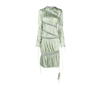 Isa Boulder Green Puzzle Ruched Dress In Green