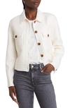 Rails Easton Wool Blend Crop Jacket In White