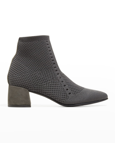 Eileen Fisher Honey Stretch Knit Ankle Booties In Graphite | ModeSens