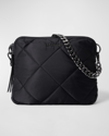 Mz Wallace Bowery Quilted Nylon Crossbody Bag In Black