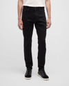 Zegna Jean Roccia En Lin Et Coton Extensible Taupe Foncé In Black Solid