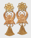 WE DREAM IN COLOUR THEBES MATTE BRASS EARRINGS