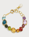 Dolce & Gabbana 18k Yellow Gold Multi-gem Adjustable Bracelet, 13cm