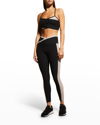 Beyond Yoga Spacedye On Block High-rise Midi Leggings In Forest Green Silv