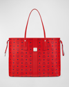 Mcm Liz Reversible Large Visetos Tote Bag In Candy Red