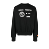 Heron Preston Medieval Heron Oversize Crewneck Sweatshirt In Black