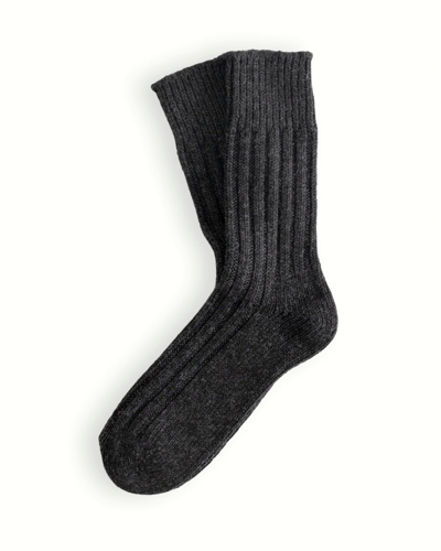 Thunders Love Wool Cashmere Blend Chunky Socks In Black