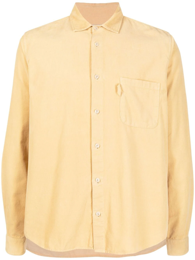 Ymc You Must Create Curtis Organic-cotton Shirt In Yellow