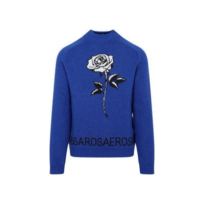 Etro Wool Turtleneck Jumper In Blue