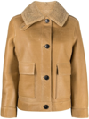 Yves Salomon Merinillo Lambskin Cropped Jacket In Neutrals