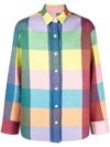 The Elder Statesman Check Wool-cashmere Shirt In Grün