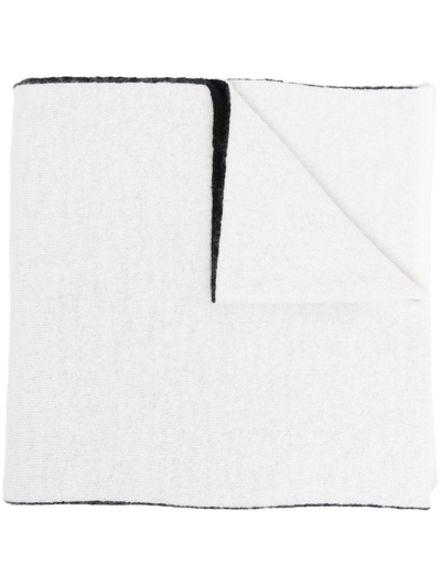 Alberta Ferretti Logo-print Scarf In Weiss