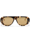 Palm Angels Sierra Round-frame Sunglasses In Braun