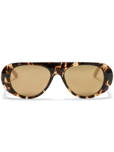 Palm Angels Sierra Round-frame Sunglasses In Brown