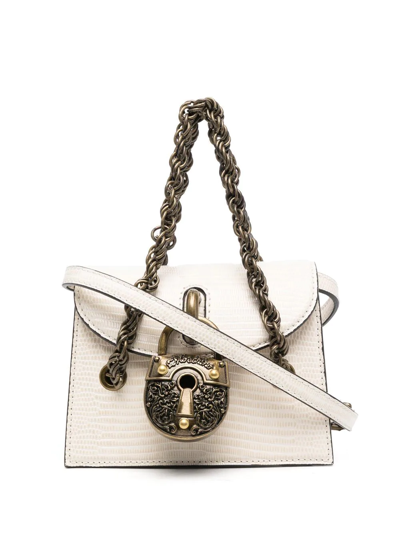 Moschino Large Padlock-detail Crossbody Bag In White