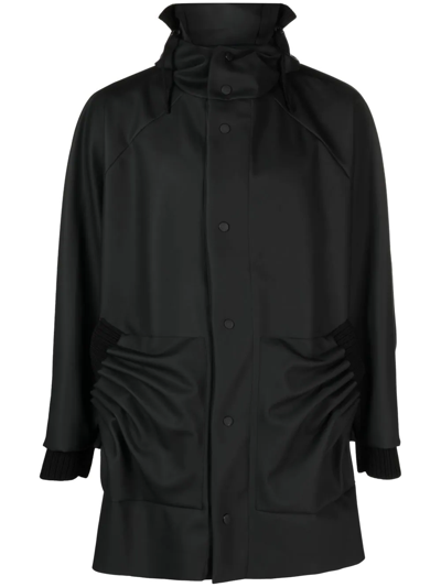 Craig Green Black Tube Pleat Raincoat