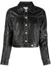 EACH X OTHER BUTTON-UP LEATHER JACKET