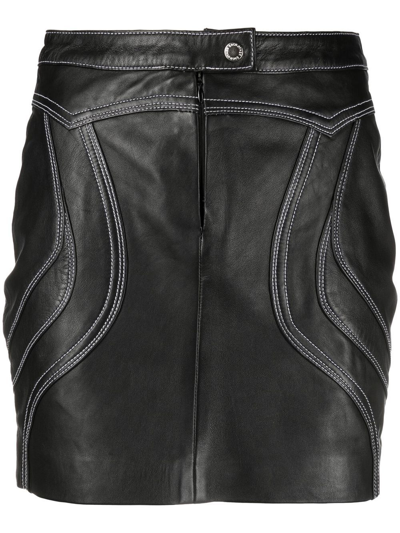 Each X Other Leather Mini Skirt In Black