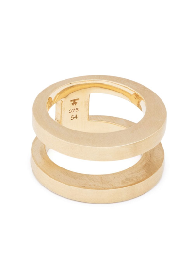 Tom Wood Double Vault Ring In Gold