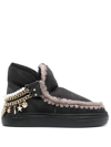 Mou Charm-detail Slip-on Boots In Grau