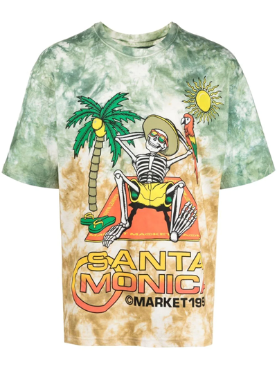 Market Paradise At Skelly's Tie Dye T-shirt In Green