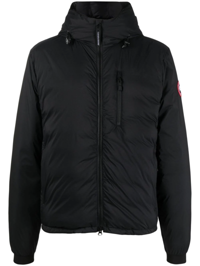Canada Goose Hooded Feather-down Padded Jacket In Schwarz