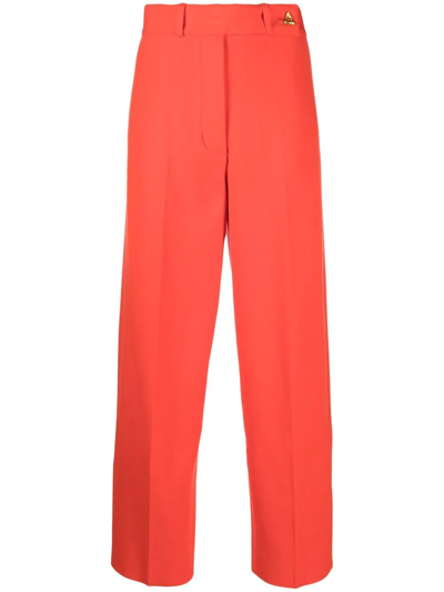 Aeron Fine-knit Felted Cropped Trousers In Rot