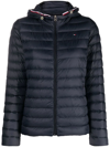TOMMY HILFIGER ZIPPED HOODED PADDED JACKET