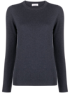 Brunello Cucinelli Long-sleeve Knitted Top In Blau