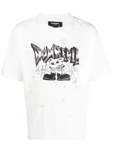 Domrebel Logo-print Graphic T-shirt In White