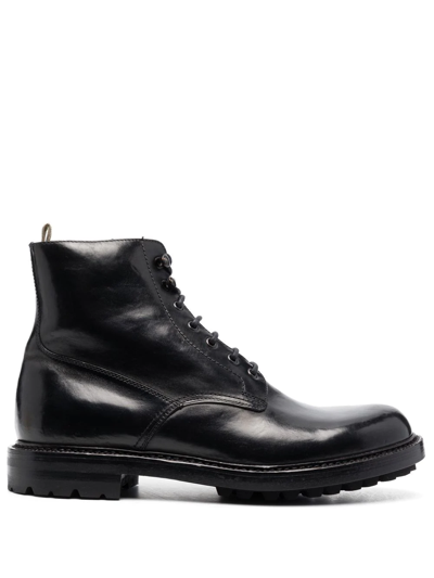 Officine Creative Bristol Leather Boots In Black