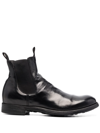 OFFICINE CREATIVE CHRONIC PATENT ANKLE BOOTS
