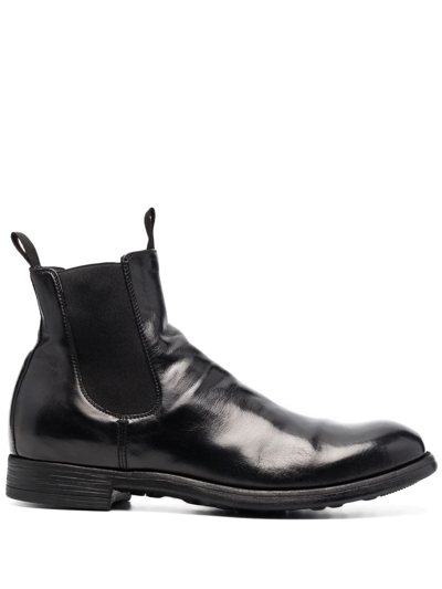 Officine Creative Chronic Patent Ankle Boots In Brown