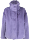 Stand Studio Zendaya Faux-fur Jacket In Purple