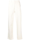 Palmes White Broom Straight-leg Trousers In Weiss