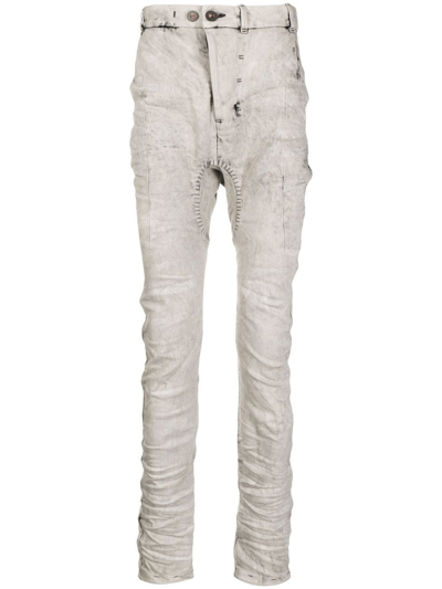 Boris Bidjan Saberi High-rise Skinny Jeans In Grey