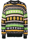 JOSHUA SANDERS GRAPHIC-PRINT INTARSIA-KNIT JUMPER