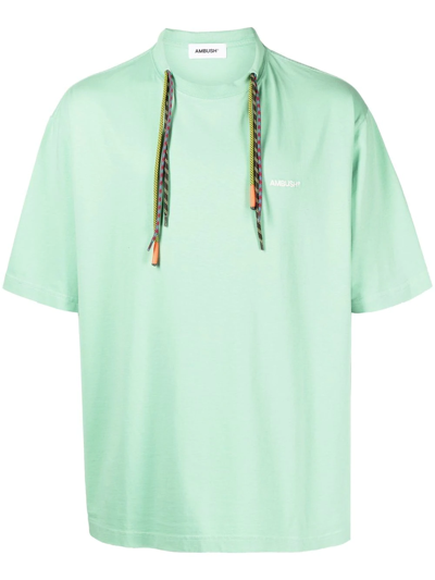 Ambush Multicord Crew-neck T-shirt In Green