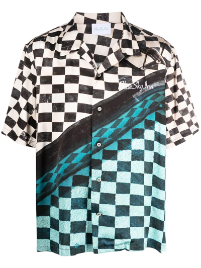 Blue Sky Inn Geometric-print Short-sleeve Shirt In .