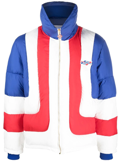 CASABLANCA COLOUR-BLOCK PUFFER JACKET