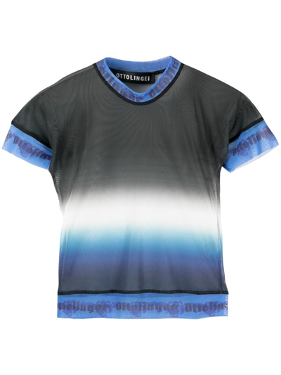 Ottolinger Logo-trim Ombré T-shirt In Blau