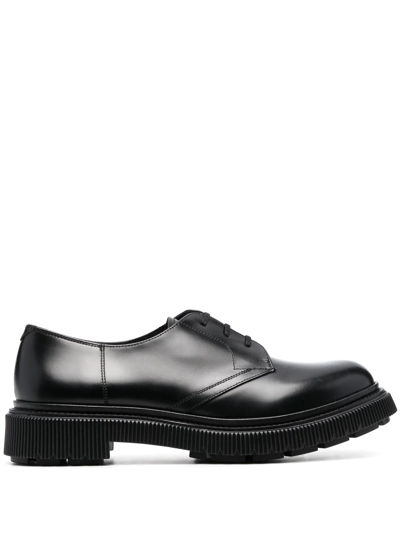 Adieu Leather Lace-up Shoes In Schwarz