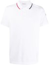 Moncler Cotton Polo Shirt In White
