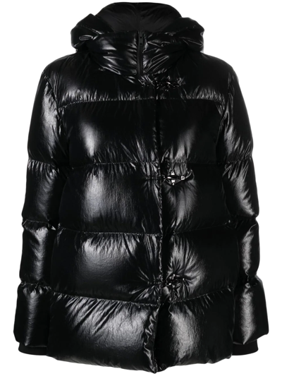 Fay Turtle-neck Down Jacket In Black