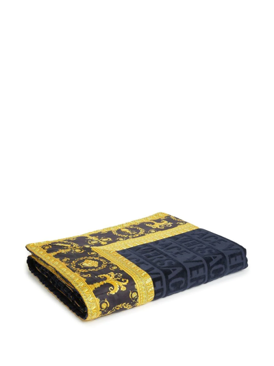 Versace I Love Baroque Beach Towel In Blau