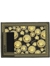 Versace Medusa Amplified Napkin And Placemat (set Of Two) In Schwarz