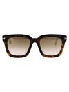 Tom Ford Sari Acetate Square Mirrored Sunglasses In 52f Havana