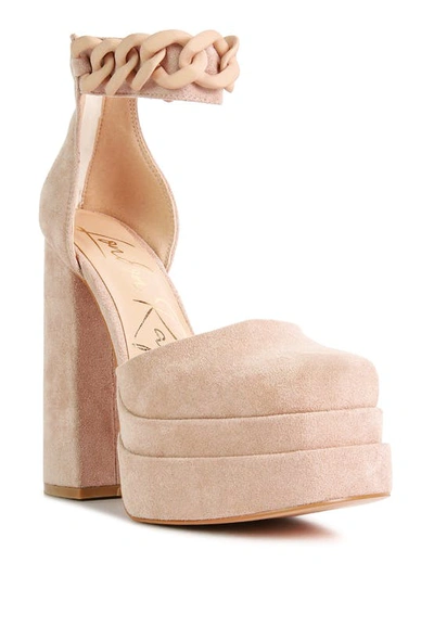 London Rag Golden Hour Showstopper Microfiber High Heeled Sandals In Multi